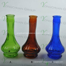 Machine Made Glass Vase Wholesalers Slanted Clear Glass Vase